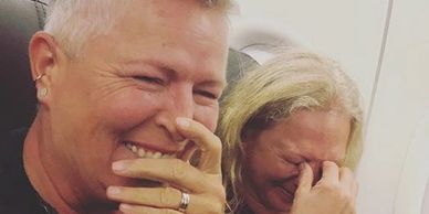 Sandra and Carol Laughing