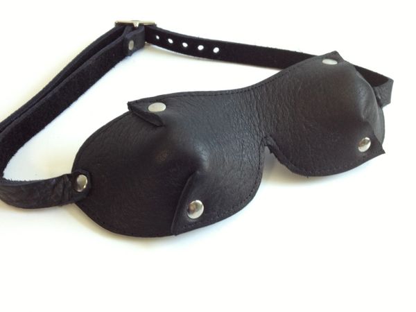 Real Leather Blindfold