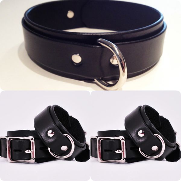 Latigo Leather Restraint Set | Lucky Stars Leather