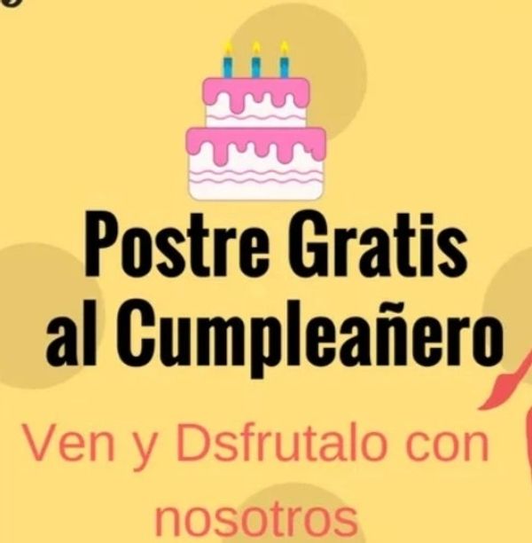 Postre Gratis
