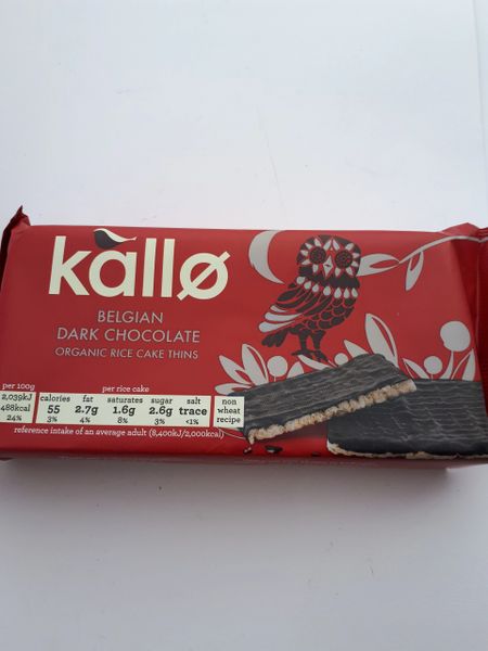 dark chocolate rice cakes kallo