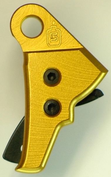 Serpico LYTE Gen 3-4 Aluminum Enhanced Trigger Shoe Midas Gold fits Glock