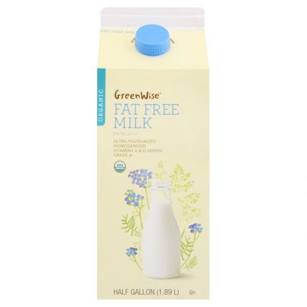 GreenWise Organic Fat Free Milk