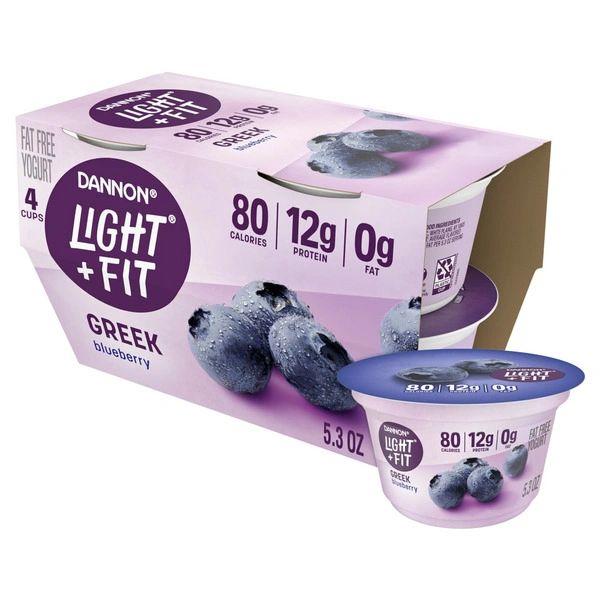 Dannon Light + Fit Blueberry Greek Nonfat Yogurt Cups