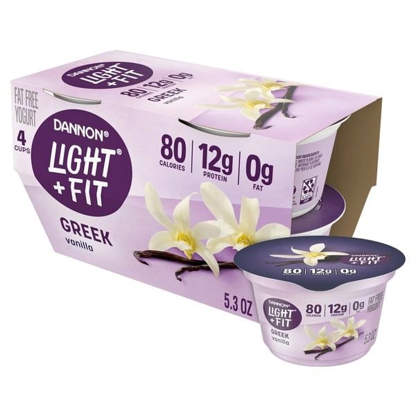 Dannon Light + Fit Vanilla Greek Nonfat Yogurt Cups