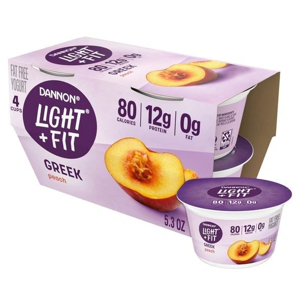 Dannon Light + Fit Peach Greek Nonfat Yogurt Cups