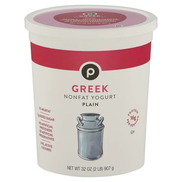 Publix Greek Yogurt, Nonfat, Plain