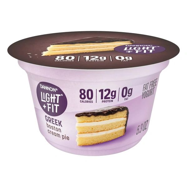 Dannon Light + Fit Boston Cream Pie Greek Nonfat Yogurt Cup