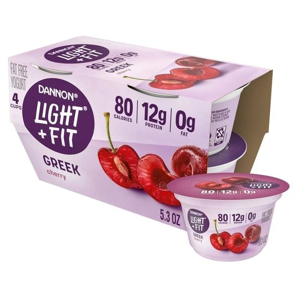 Dannon Light + Fit Yogurt, Nonfat, Greek, Cherry