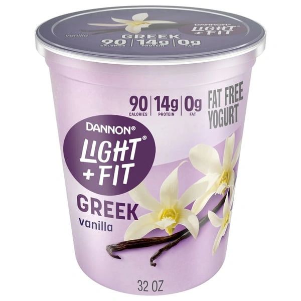 Dannon Light + Fit Vanilla Greek Nonfat Yogurt Tub
