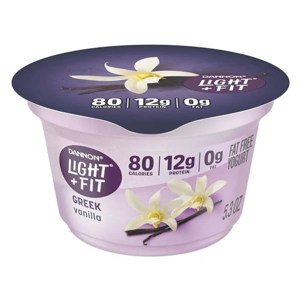 Dannon Light + Fit Vanilla Greek Fat Free Yogurt Cup