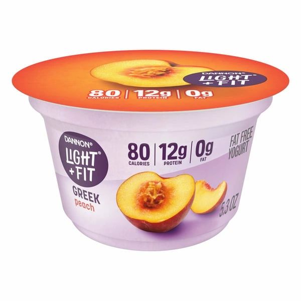 Dannon Light + Fit Peach Greek Nonfat Yogurt Cup