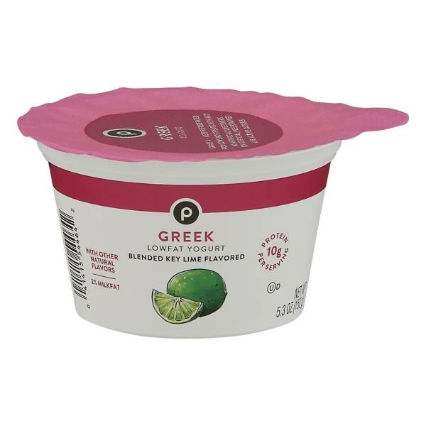 Publix Yogurt, Authentic Greek, Lowfat, Blended, Key Lime Flavored