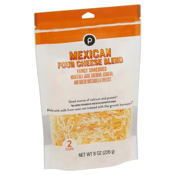 Publix Cheese, Mexican Four Cheese Blend, Fancy Shredded
