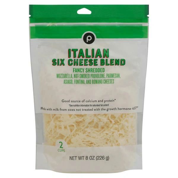 Publix Cheese, Italian Six Blend, Fancy Shredded