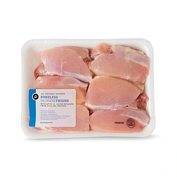 Publix Chicken All Natural Boneless Skinless Chicken Thighs (sold by the pound)