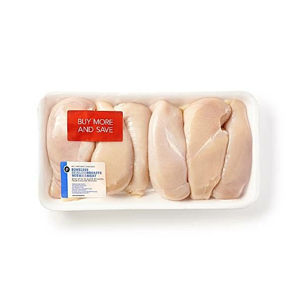 Publix Chicken All Natural Boneless Skinless Chicken Breast (4 lb or more pkg), USDA Grade A, 97% Fat Free (sold by the pound)