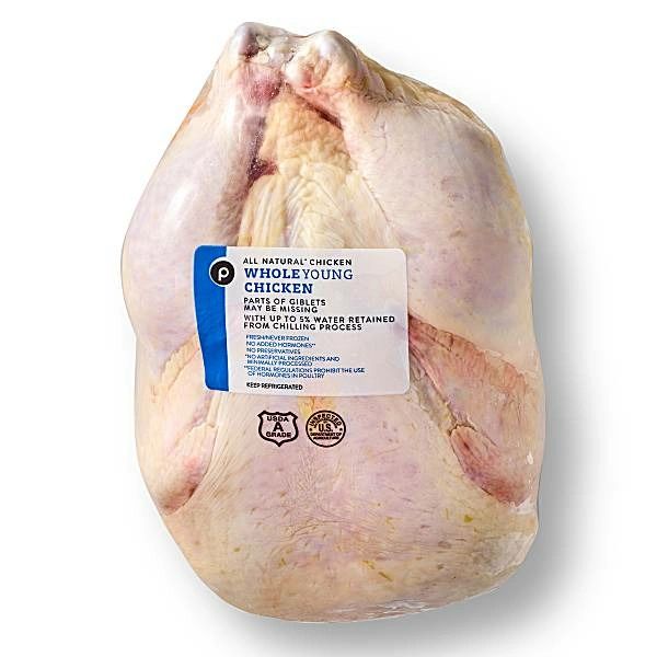 Publix Whole Young Chicken, USDA Grade A, Vegetable Fed (sold by the pound)