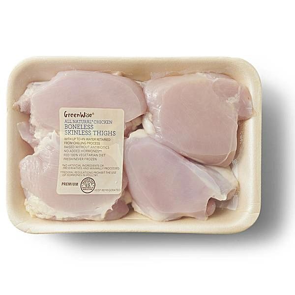 GreenWise Boneless Skinless Chicken Thighs, USDA Grade A, Antibiotic-Free (sold by the pound)
