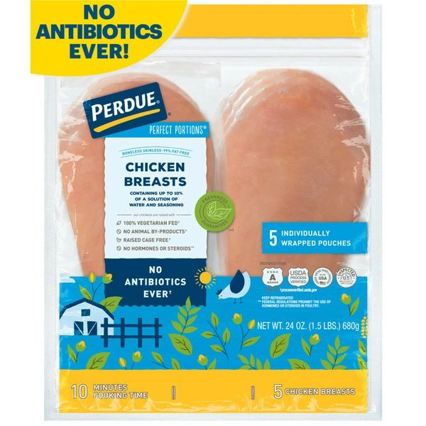 Perdue No Antibiotics Ever Boneless Skinless Chicken Breast Individually Wrapped