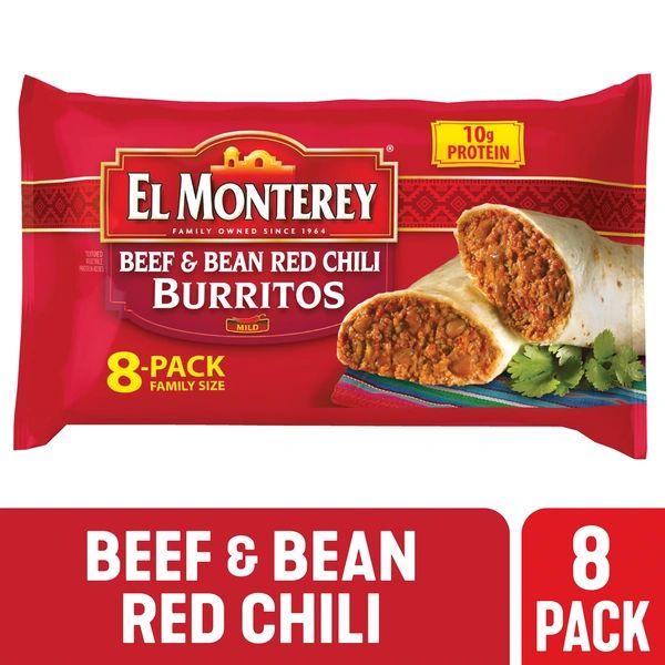 El Monterey Beef & Bean Red Chili Burritos