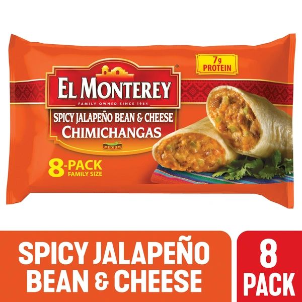 El Monterey Medium Jalapeño Bean & Cheese Chimichangas