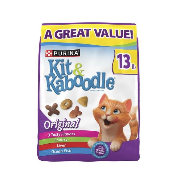 Purina Kit & Kaboodle Kit and Kaboodle Dry Cat Food Original Poultry, Liver and Ocean Fish Flavors