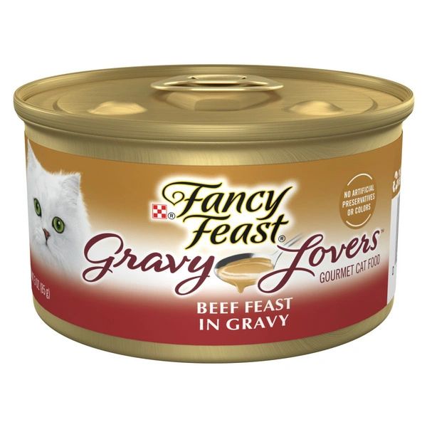 Purina Fancy Feast Gravy Lovers Beef Feast Gourmet Cat Food in Wet Cat Food Gravy