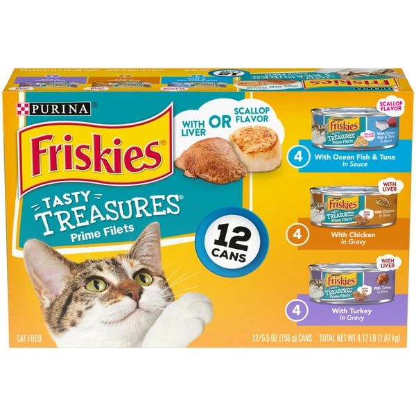 Purina Friskies Gravy Wet Cat Food , Tasty Treasures Prime Filets