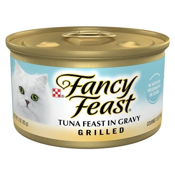 Purina Fancy Feast Grilled Wet Cat Food Tuna Feast in Wet Cat Food Gravy
