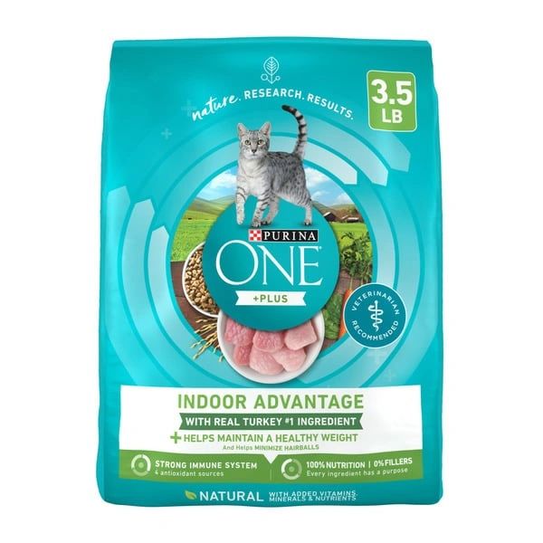 Purina ONE Natural, Low Fat, Weight Control, Indoor Dry Cat Food, +Plus Indoor Advantage