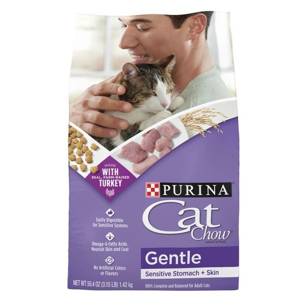 Purina Cat Chow Gentle Dry Cat Food, Sensitive Stomach + Skin