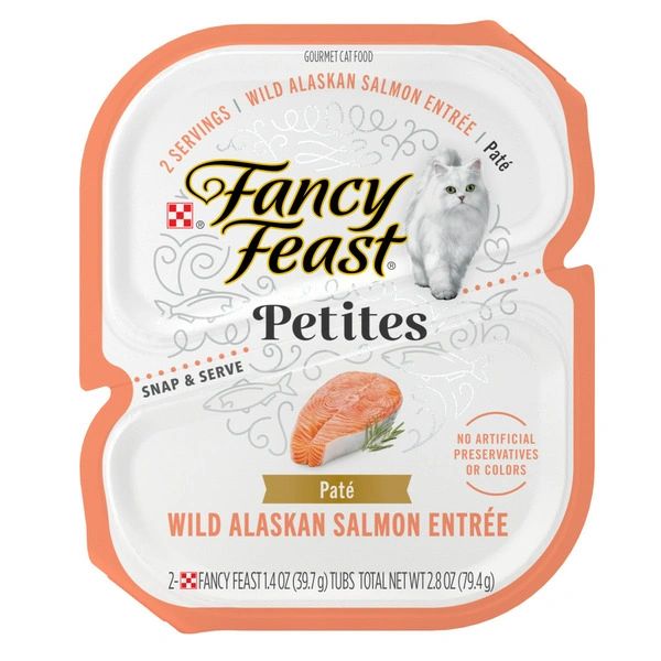 Purina Fancy Feast Gourmet Pate Wet Cat Food, Petites Wild Alaskan Salmon Entree