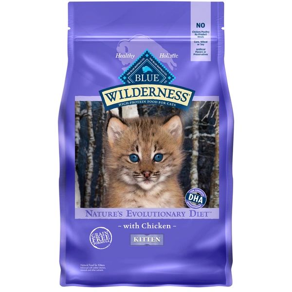 Blue Buffalo Wilderness High Protein, Natural Kitten Dry Cat Food, Chicken