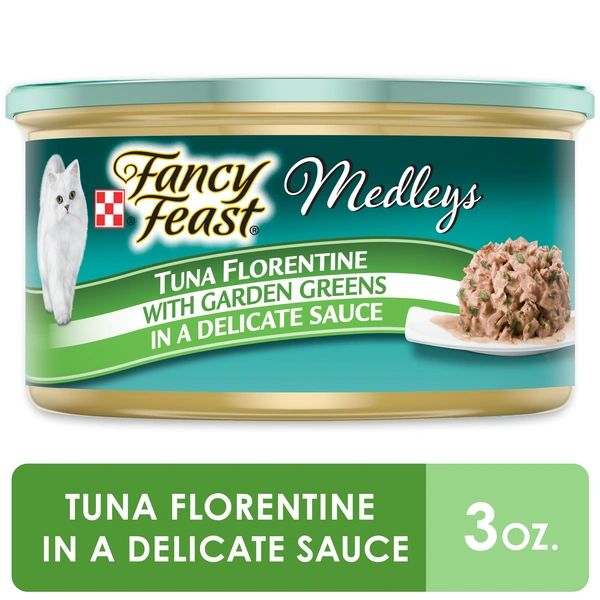 Purina Fancy Feast Wet Cat Food, Medleys Tuna Florentine With Garden Greens in a Delicate Sauce