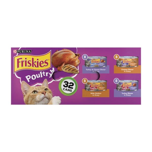 Purina Friskies Gravy Wet Cat Food , Poultry Shreds, Meaty Bits & Prime Filets