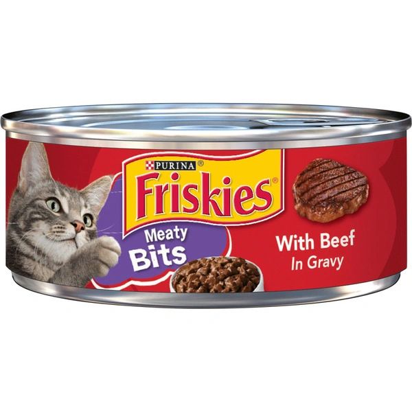 Purina Friskies Gravy Wet Cat Food, Meaty Bits With Beef in Gravy