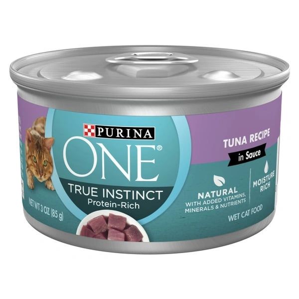 Purina ONE Natural High Protein Cat Food, True Instinct Tuna Recipe in Sauce