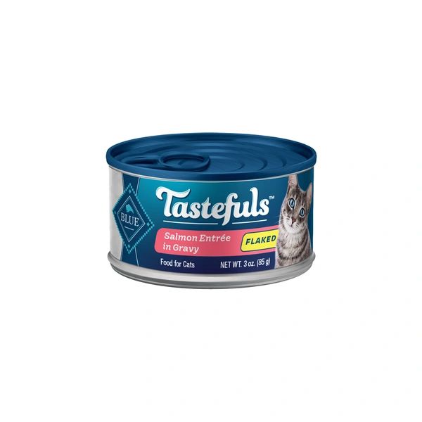 Blue Buffalo Tastefuls Natural Flaked Wet Cat Food, Salmon Entrée in Gravy