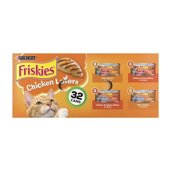 Purina Friskies Gravy Wet Cat Food , Chicken Lovers Prime Filets & Shreds