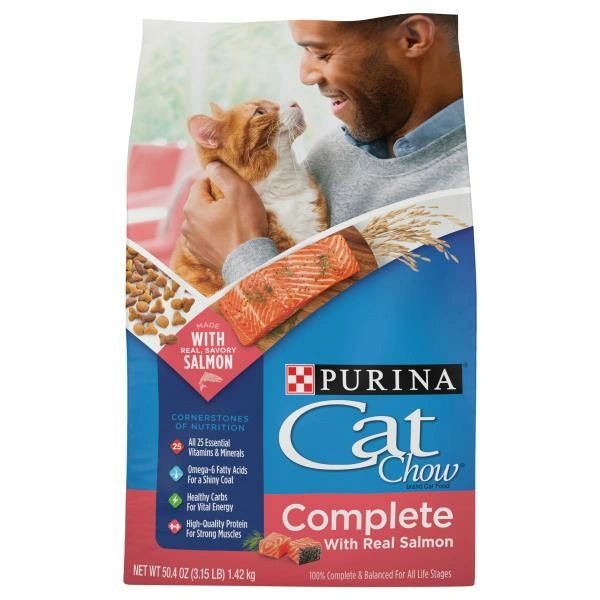 Purina Cat Chow Complete High Protein With Salmon Cat Food Dry Formula