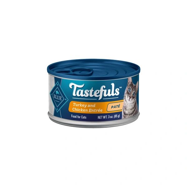 Blue Buffalo Tastefuls Natural Pate Wet Cat Food, Turkey & Chicken Entrée