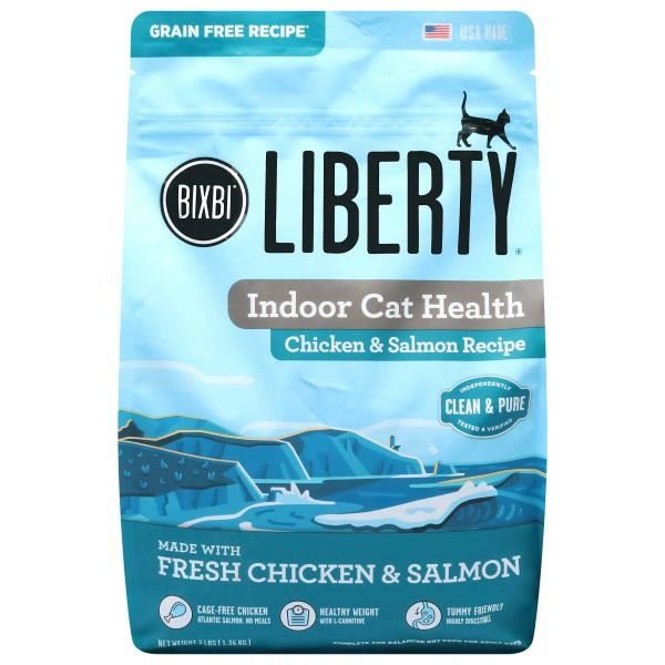 BIXBI Cat Food, Indoor Cat Health, Chicken & Salmon Recipe
