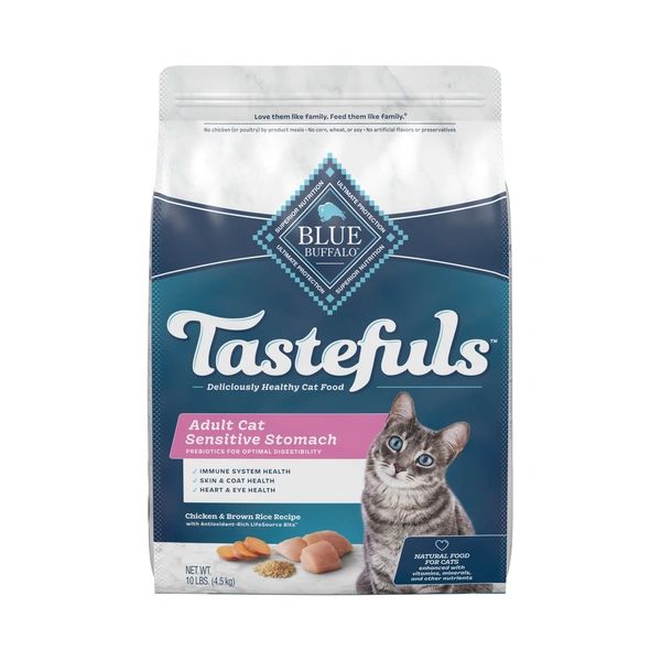 Blue Buffalo Tastefuls Sensitive Stomach Natural Adult Dry Cat Food, Chicken