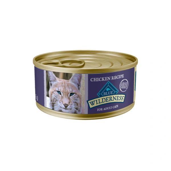 Blue Buffalo Wilderness High Protein Grain Free, Natural Adult Pate Wet Cat Food, Chicken