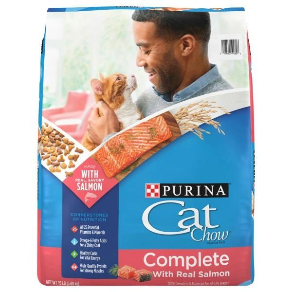 Purina Cat Chow Complete High Protein With Salmon Cat Food Dry Formula