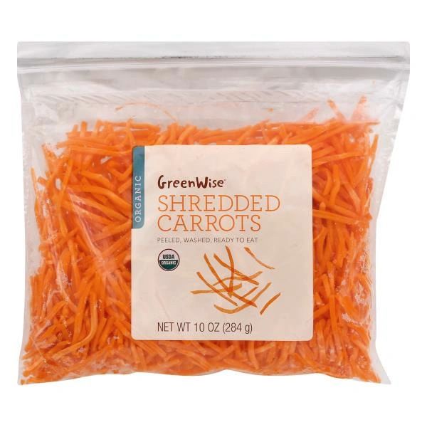 GreenWise Carrots, Organic, Shredded