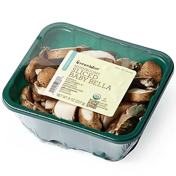 GreenWise Mushrooms, Organic, Baby Bella, Sliced