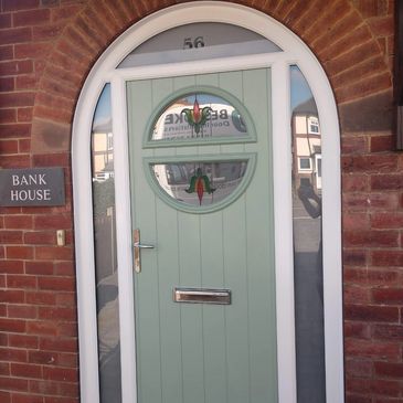 Chartwell Green Solid Core Arched composite door fitted by Worksop Composite Doors in Meden Vale.