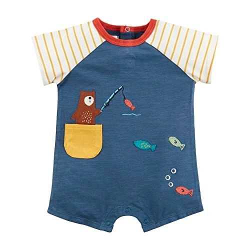 Mud Pie Boys Fish Shortall, Newborn Boys Fish Shortall